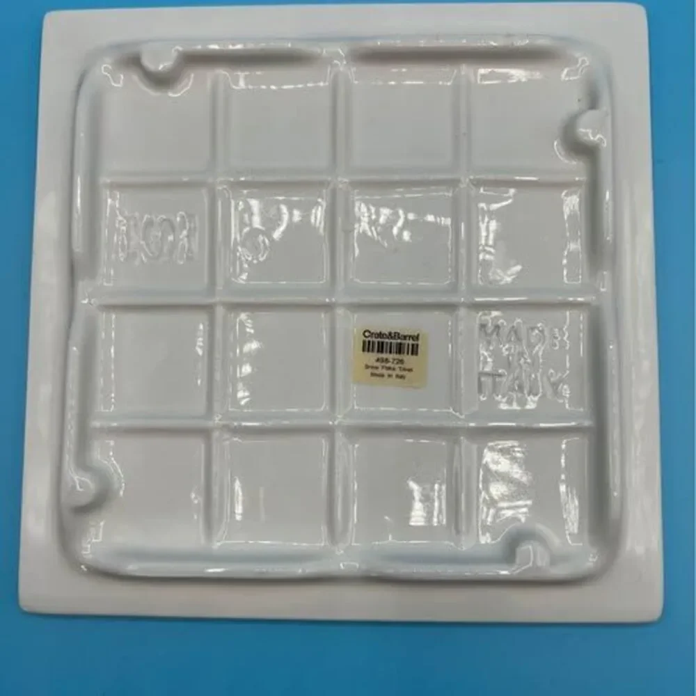 Trivet Ceramic SnowFlake Italy Stefani Ceramica Crate & Barrel 8